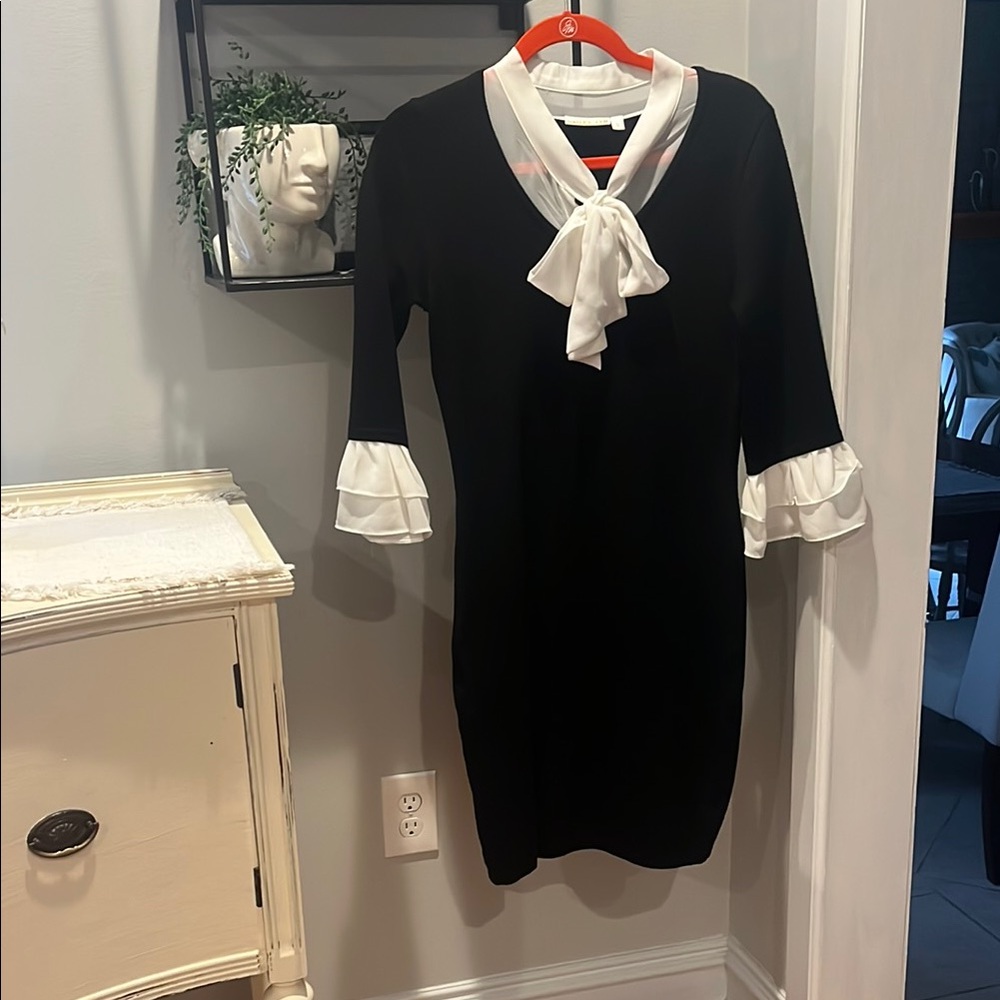 Elegant Black and White Dress